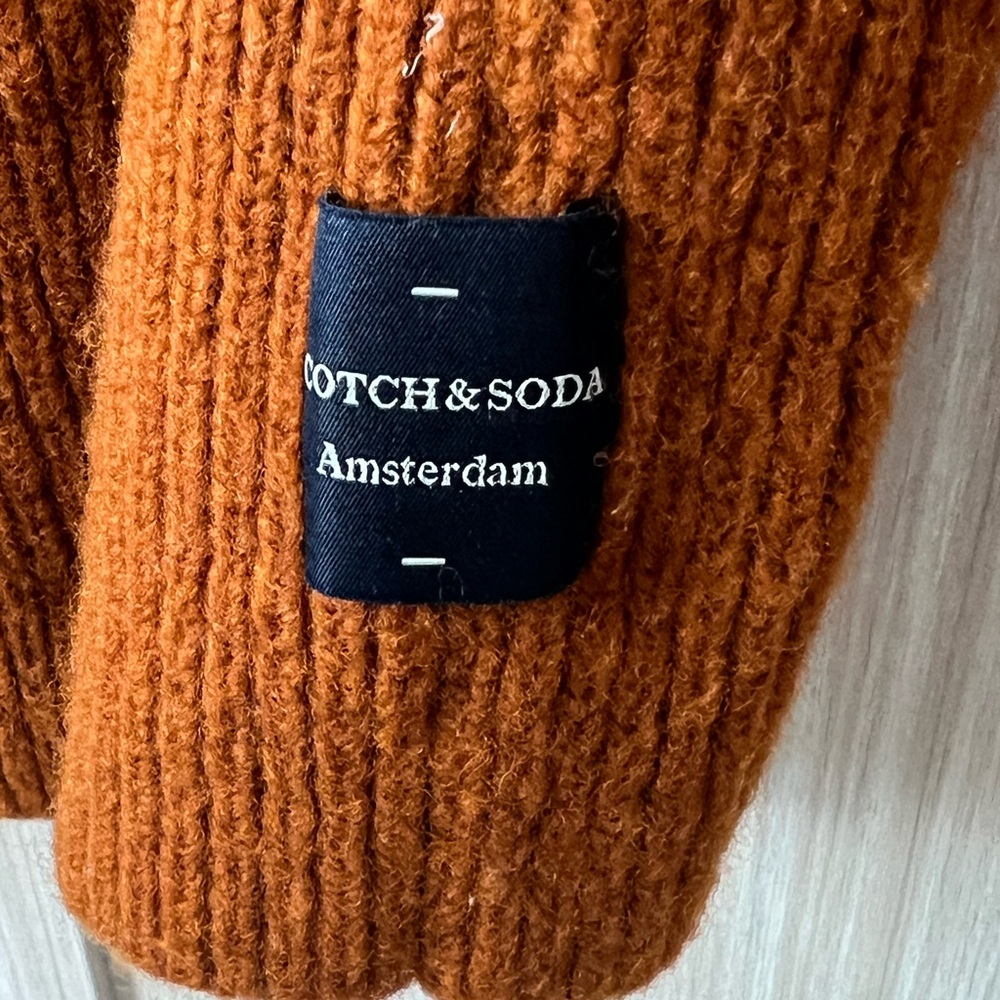 Scotch & Soda Burnt Orange Turtleneck Sweater Lg - Picture 5 of 10